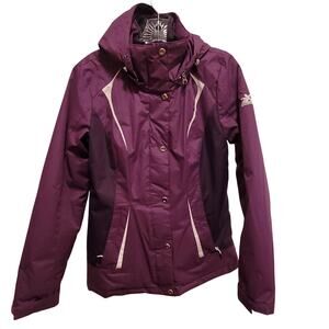 ZeroXposur Women’s 2-in-1 Purple Hooded Jacket Size Small Removable Outer Layer